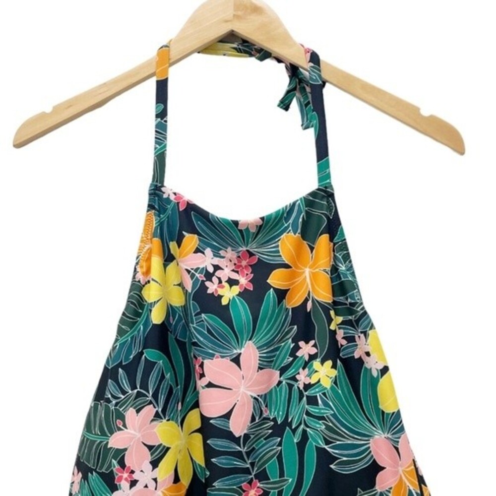 Old Navy Hibiscus Print Plus Size Halter Tie One Piece Swimsuit Plus Size 2X - Picture 5 of 12